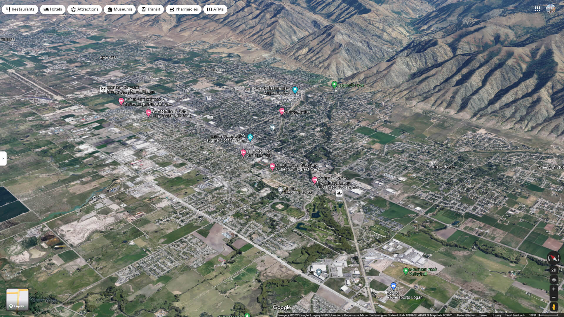 Logan Aerial Map Utah